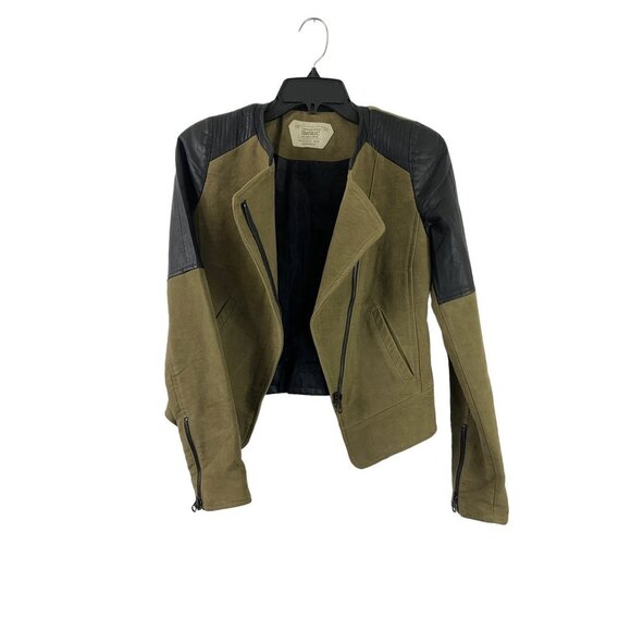 Zara Trafaluc Women's Dark Green Short Jacket - Picture 2 of 8